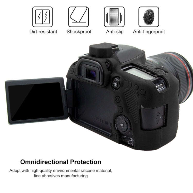 PULUZ Soft Silicone Protective Case for Canon EOS 80D(Black)