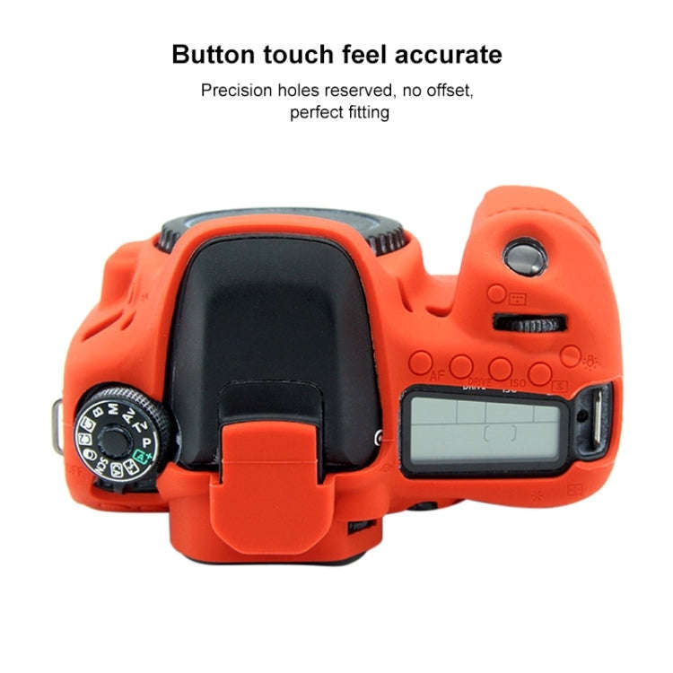 PULUZ Soft Silicone Protective Case for Canon EOS 80D(Red)