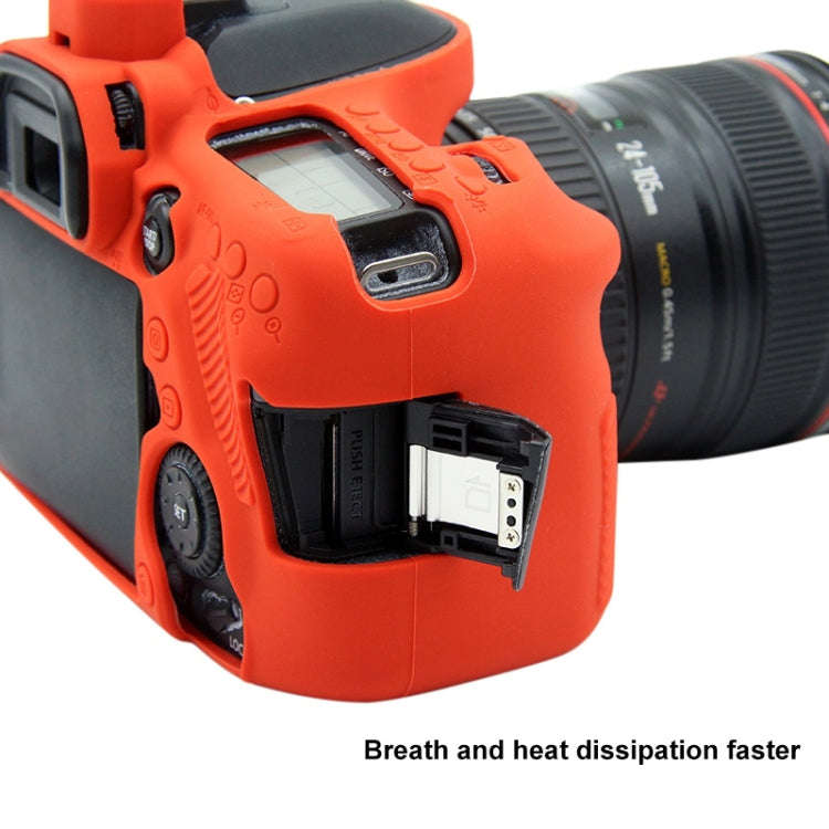 PULUZ Soft Silicone Protective Case for Canon EOS 80D(Red)