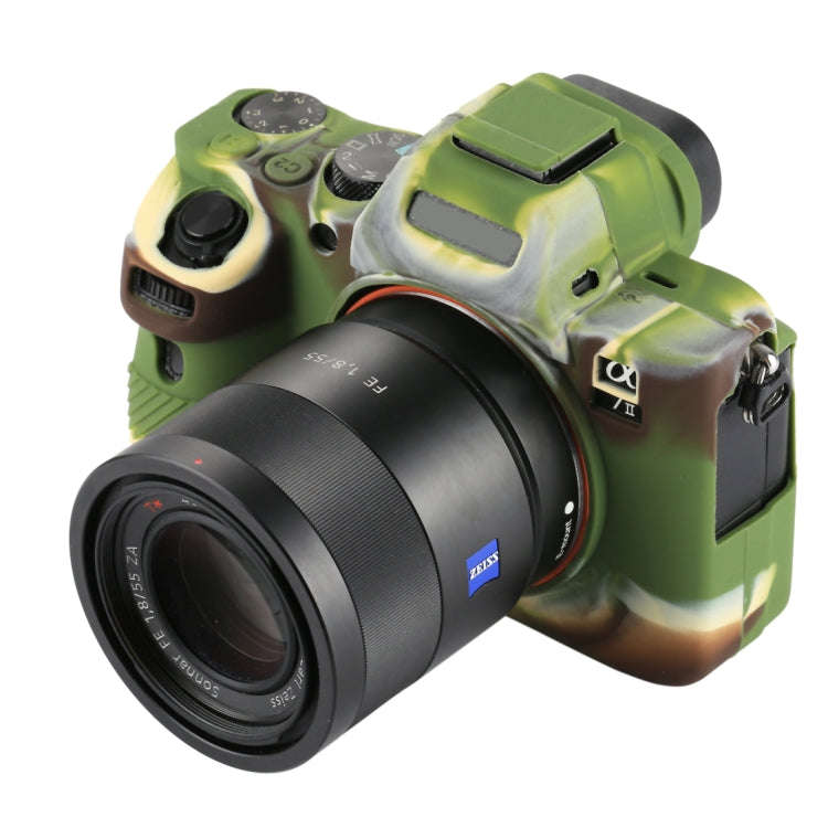 PULUZ Soft Silicone Protective Case for Sony ILCE-7MII / 7SMII / 7RMII(Camouflage)