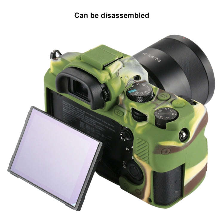 PULUZ Soft Silicone Protective Case for Sony ILCE-7MII / 7SMII / 7RMII(Camouflage)