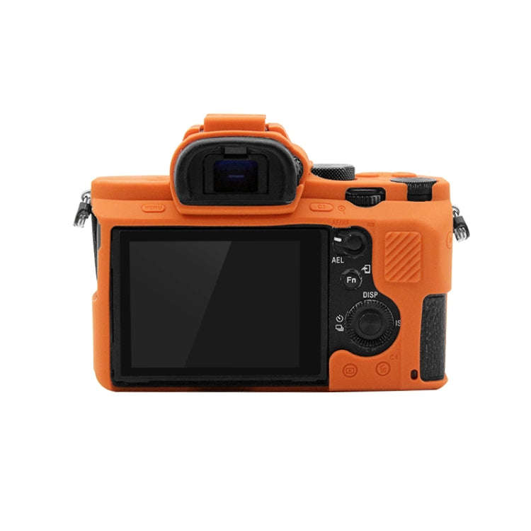 PULUZ Soft Silicone Protective Case for Sony ILCE-7MII / 7SMII / 7RMII(Orange)