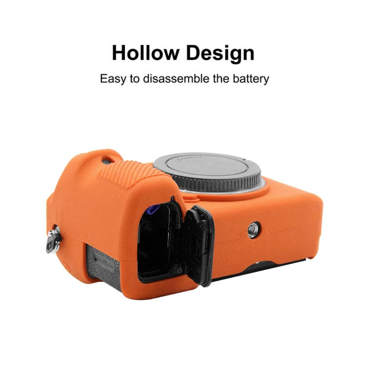 PULUZ Soft Silicone Protective Case for Sony ILCE-7MII / 7SMII / 7RMII(Orange)