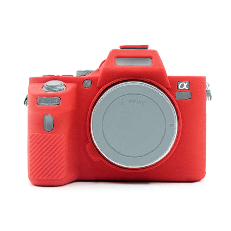 PULUZ Soft Silicone Protective Case for Sony ILCE-7MII / 7SMII / 7RMII(Red)