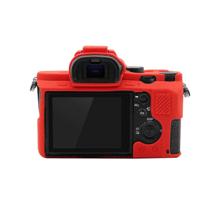 PULUZ Soft Silicone Protective Case for Sony ILCE-7MII / 7SMII / 7RMII(Red)