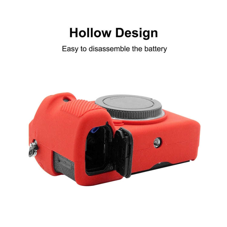 PULUZ Soft Silicone Protective Case for Sony ILCE-7MII / 7SMII / 7RMII(Red)