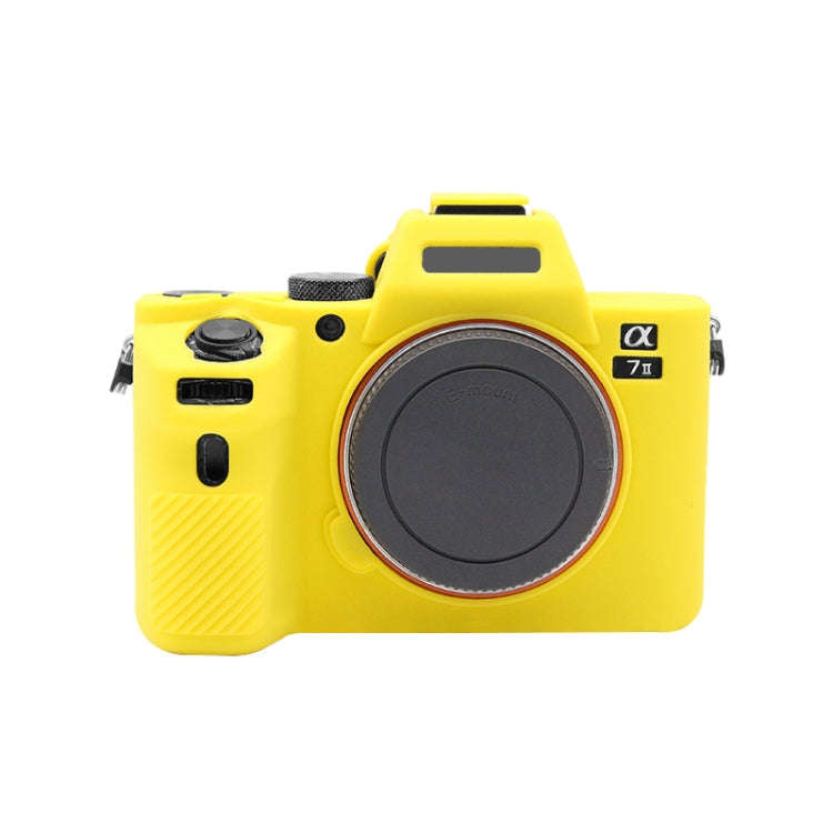PULUZ Soft Silicone Protective Case for Sony ILCE-7MII / 7SMII / 7RMII(Yellow)