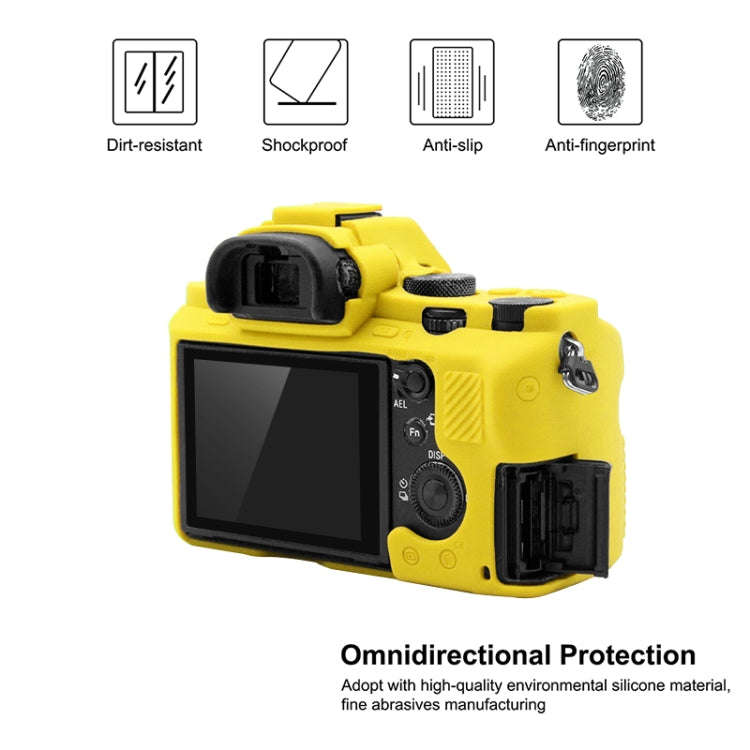 PULUZ Soft Silicone Protective Case for Sony ILCE-7MII / 7SMII / 7RMII(Yellow)