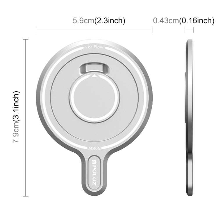 PULUZ For Insta360 FLow Gimbal Magnetic MagSafe Adapter Phone Holder (Silver)