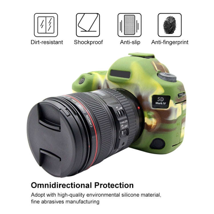 PULUZ Soft Silicone Protective Case for Canon EOS 5D Mark IV(Camouflage)