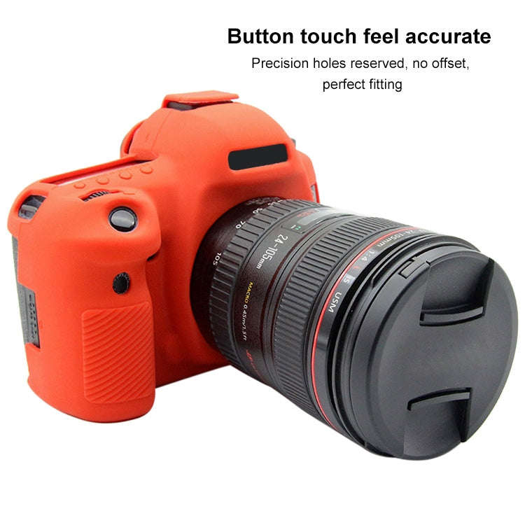 PULUZ Soft Silicone Protective Case for Canon EOS 5D Mark IV(Red)