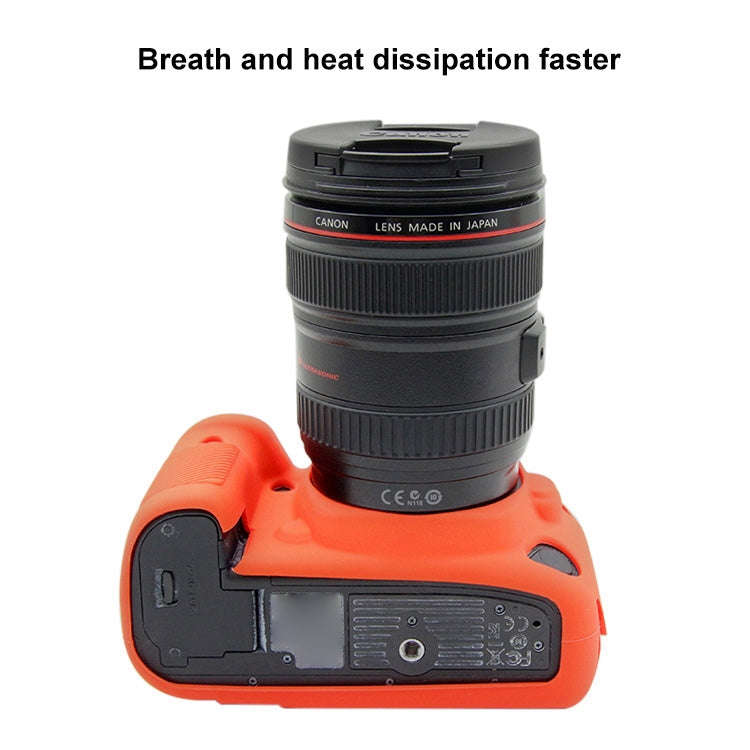 PULUZ Soft Silicone Protective Case for Canon EOS 5D Mark IV(Red)