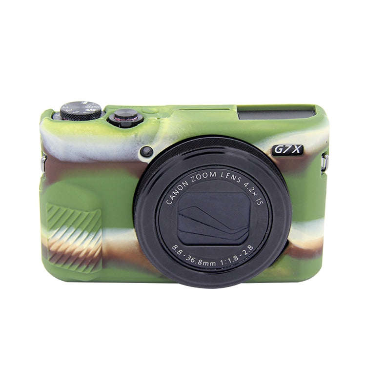 PULUZ Soft Silicone Protective Case for Canon EOS G7 X Mark II(Camouflage)