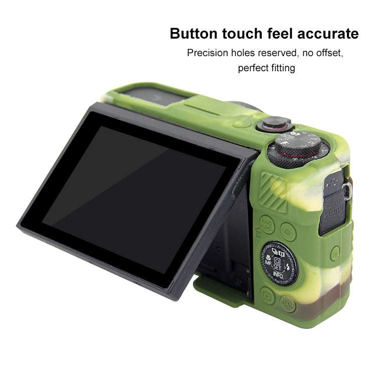 PULUZ Soft Silicone Protective Case for Canon EOS G7 X Mark II(Camouflage)