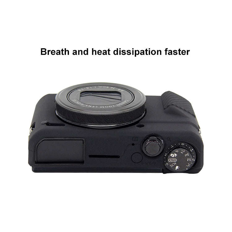 PULUZ Soft Silicone Protective Case for Canon EOS G7 X Mark II(Black)