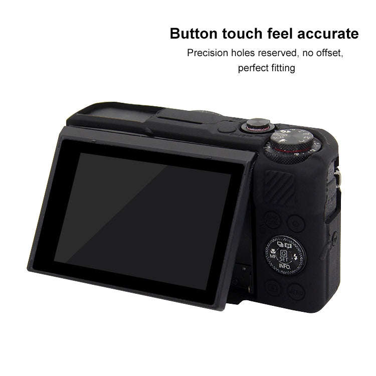 PULUZ Soft Silicone Protective Case for Canon EOS G7 X Mark II(Black)