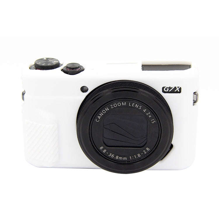 PULUZ Soft Silicone Protective Case for Canon EOS G7 X Mark II(White)