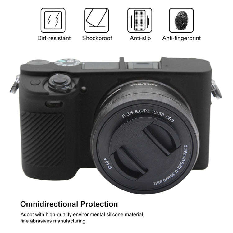 PULUZ Soft Silicone Protective Case for Sony ILCE-6300 / A6400(Black)