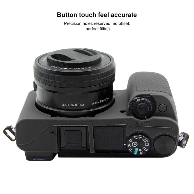 PULUZ Soft Silicone Protective Case for Sony ILCE-6300 / A6400(Black)