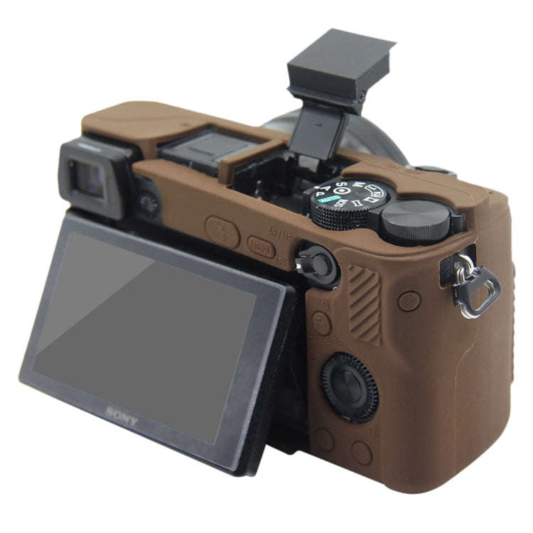 PULUZ Soft Silicone Protective Case for Sony ILCE-6300 / A6400(Coffee)