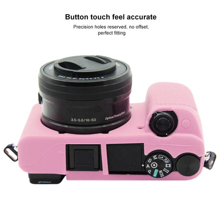PULUZ Soft Silicone Protective Case for Sony ILCE-6300 / A6400(Pink)