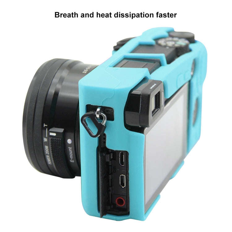 PULUZ Soft Silicone Protective Case for Sony ILCE-6300 / A6400(Blue)