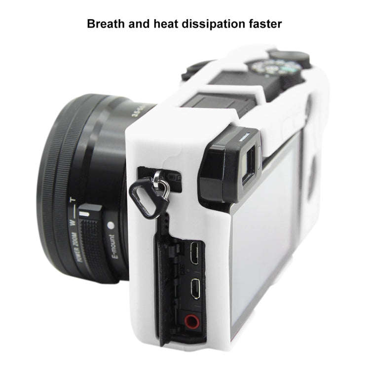 PULUZ Soft Silicone Protective Case for Sony ILCE-6300 / A6400(White)