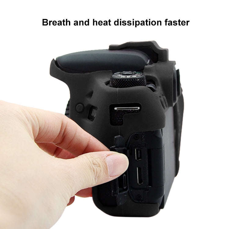 PULUZ Soft Silicone Protective Case for Canon EOS 77D(Black)
