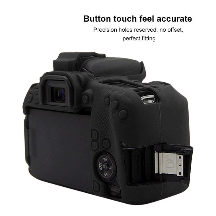 PULUZ Soft Silicone Protective Case for Canon EOS 77D(Black)