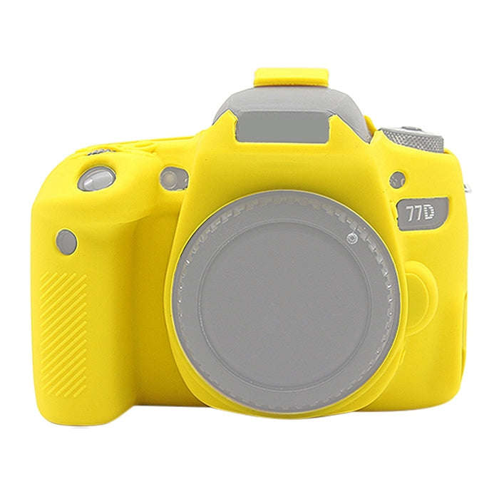 PULUZ Soft Silicone Protective Case for Canon EOS 77D(Yellow)