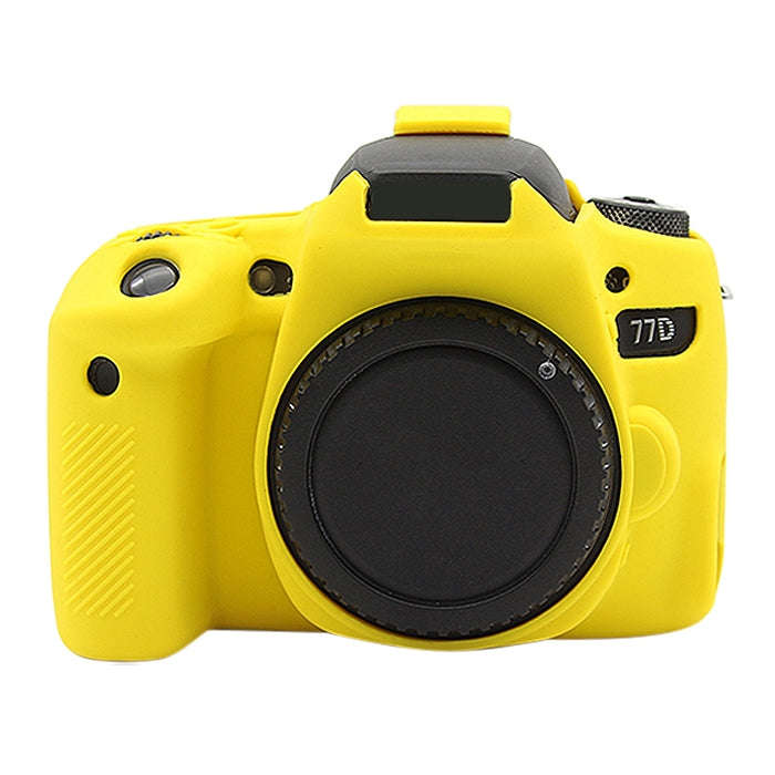 PULUZ Soft Silicone Protective Case for Canon EOS 77D(Yellow)