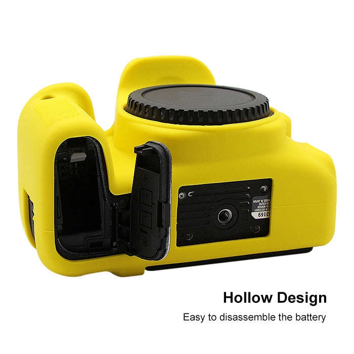 PULUZ Soft Silicone Protective Case for Canon EOS 77D(Yellow)