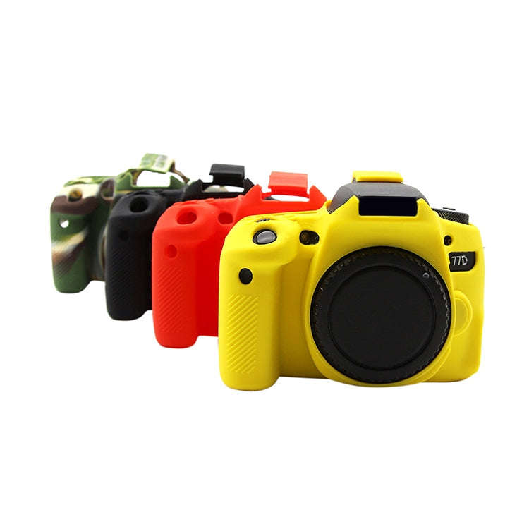PULUZ Soft Silicone Protective Case for Canon EOS 77D(Yellow)