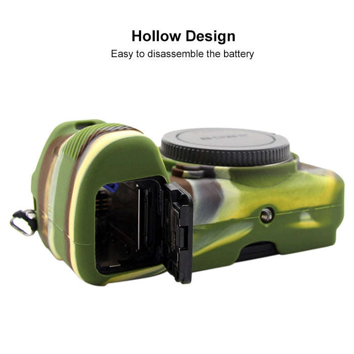 PULUZ Soft Silicone Protective Case for Sony ILCE-6500(Camouflage)