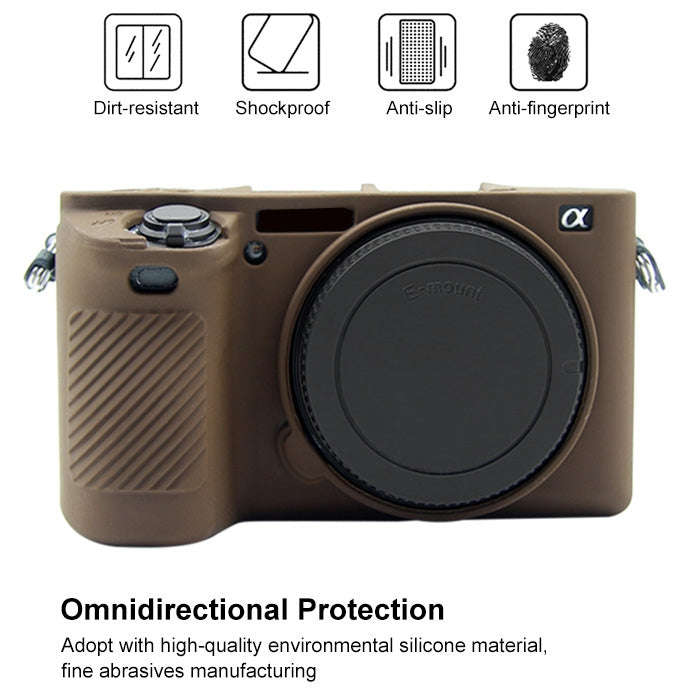 PULUZ Soft Silicone Protective Case for Sony ILCE-6500(Coffee)