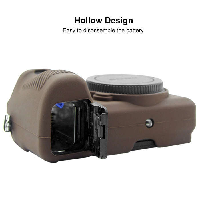 PULUZ Soft Silicone Protective Case for Sony ILCE-6500(Coffee)