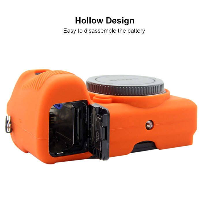 PULUZ Soft Silicone Protective Case for Sony ILCE-6500(Orange)