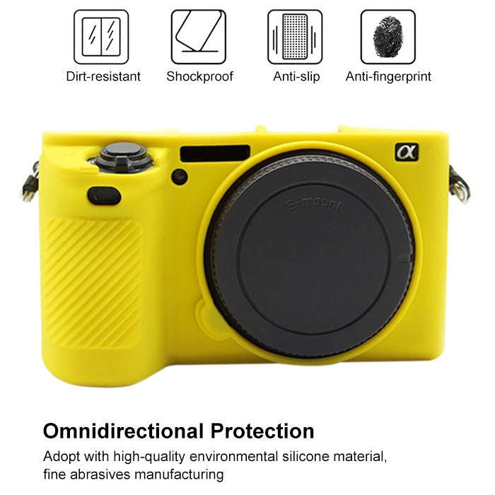 PULUZ Soft Silicone Protective Case for Sony ILCE-6500(Yellow)
