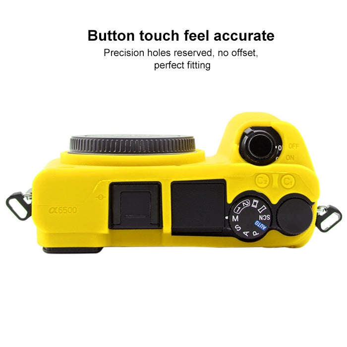 PULUZ Soft Silicone Protective Case for Sony ILCE-6500(Yellow)