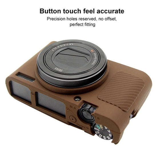 PULUZ Soft Silicone Protective Case for Sony RX100 III / IV / V(Coffee)