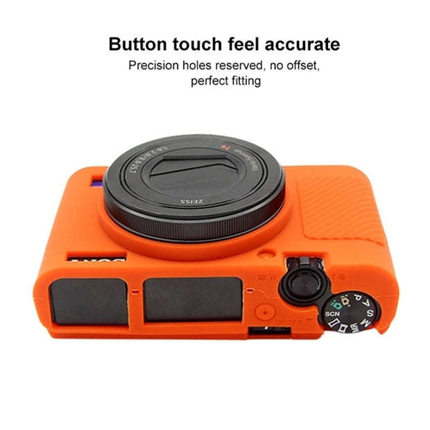 PULUZ Soft Silicone Protective Case for Sony RX100 III / IV / V(Orange)