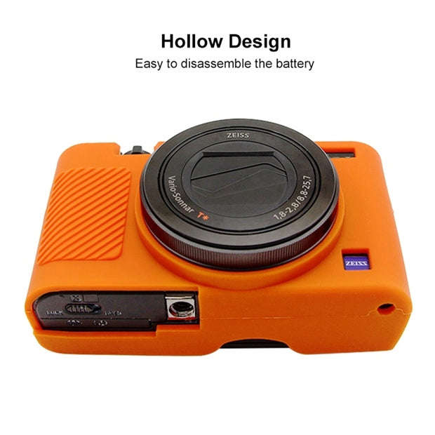 PULUZ Soft Silicone Protective Case for Sony RX100 III / IV / V(Orange)