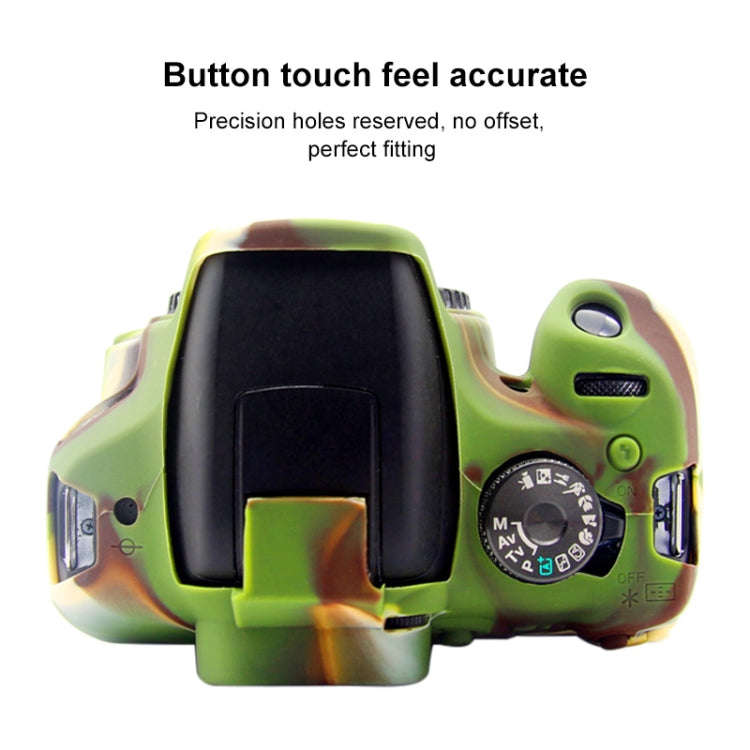 PULUZ Soft Silicone Protective Case for Canon EOS 1300D / 1500D(Camouflage)