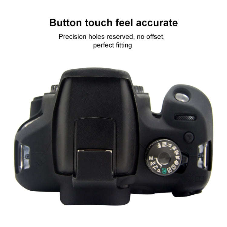 PULUZ Soft Silicone Protective Case for Canon EOS 1300D / 1500D(Black)