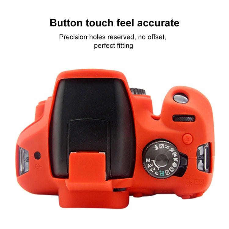 PULUZ Soft Silicone Protective Case for Canon EOS 1300D / 1500D(Red)