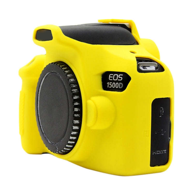 PULUZ Soft Silicone Protective Case for Canon EOS 1300D / 1500D(Yellow)