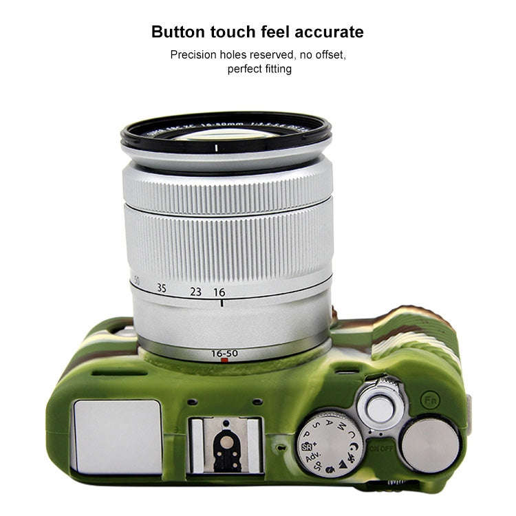 PULUZ Soft Silicone Protective Case for FUJIFILM X-A3 / X-A10(Camouflage)