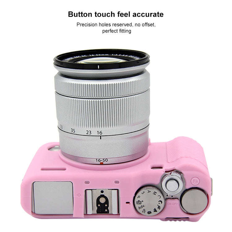 PULUZ Soft Silicone Protective Case for FUJIFILM X-A3 / X-A10(Pink)