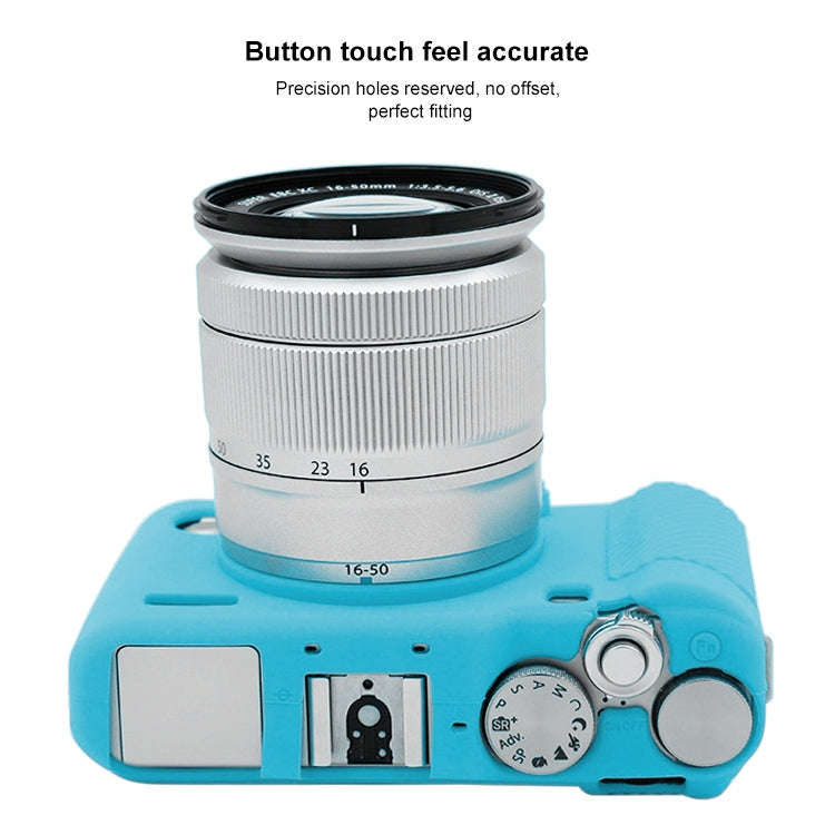 PULUZ Soft Silicone Protective Case for FUJIFILM X-A3 / X-A10(Blue)