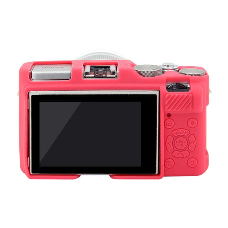 PULUZ Soft Silicone Protective Case for FUJIFILM X-A3 / X-A10(Rose Red)